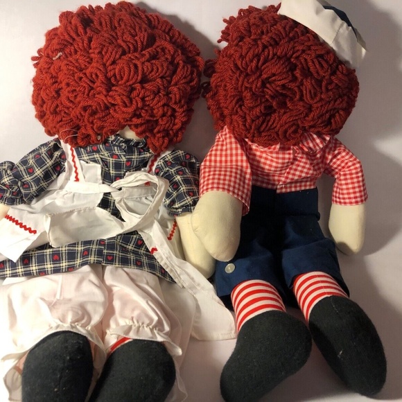 Raggedy Ann & Andy Dolls 24" dressed in Beautiful Clothes - Picture 2 of 3